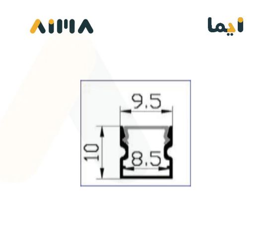 صورة نيو باور ألمونيوم بروفايل ظاهر جداري سقفي معلق طول 3 متر مقاس 1010